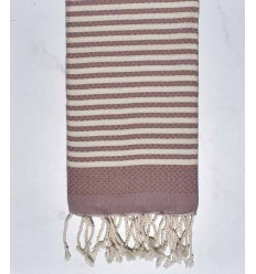 Beach towel zebra Honeycomb cream white, light pink and blue