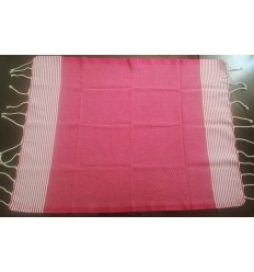 Lot de 10 serviettes de table rose foncé 2