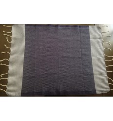 Lot de 10 serviettes de table bleu jean foncé 2