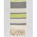 Dina blanc crème, anthracite et vert prairie