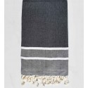 Fouta chevron couleur ardoise