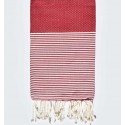 Telo mare nido d'ape rosso bordeaux