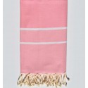 Fouta chevron couleur rose dragée