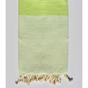 Fouta nid d'abeille vert chartreuse clair