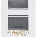 Serviette de plage plat marron bitume