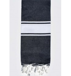 Fouta enfant couleur bleu jean foncé