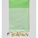 Fouta nid d'abeille couleur vert clair