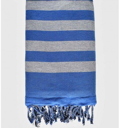 grey and blue beach towel sponge