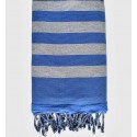 grey and blue beach towel sponge