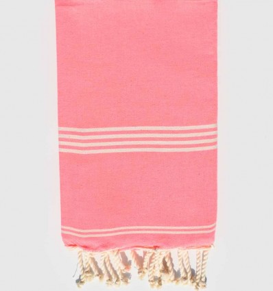 Fouta mykonos rose fluo