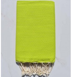 plain honeycomb lime green beach towel