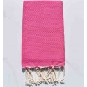 Fouta unie rose bonbon