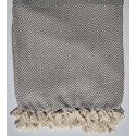 Brown and cream white chevron throw blanket