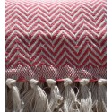 Pink chevron throw blanket