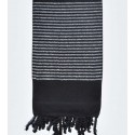 Fouta schwarz mit lurex Silber