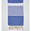 Fouta arthur couleur bleu avec rayures