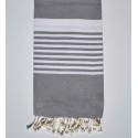 Arthur medium gray fouta with stripes