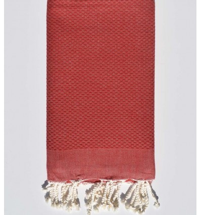 Fouta unie couleur rouge