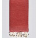 Fouta unie couleur rouge