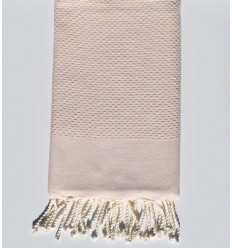 plain honeycomb pale pink mixed beach towel