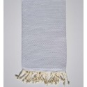 Serviette de plage unie gris très clair
