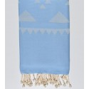 Serviette de plage bohémian bleu clair