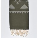 Serviette de plage vert militaire
