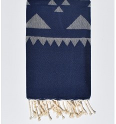 Dark blue bohemian beach towel