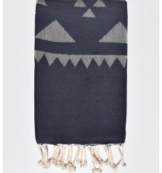 Midnight blue bohemian beach towel