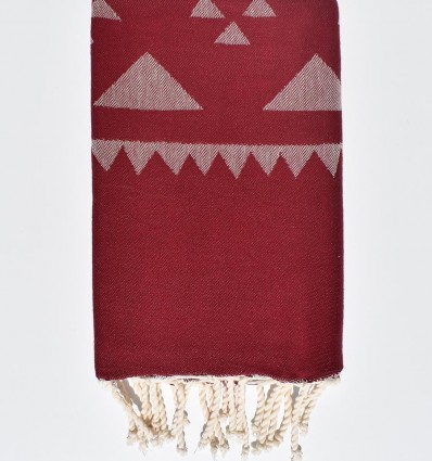 Burgundy red bohemian beach towel