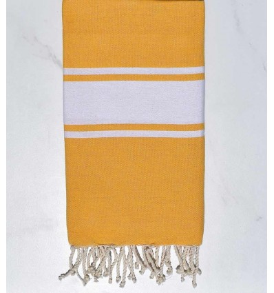 Fouta classique jaune moutarde