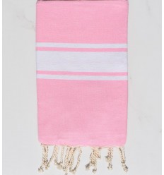 Fouta classique rose dragée