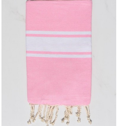 Fouta classique rose dragée