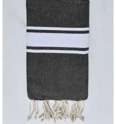 Fouta classique gris noir